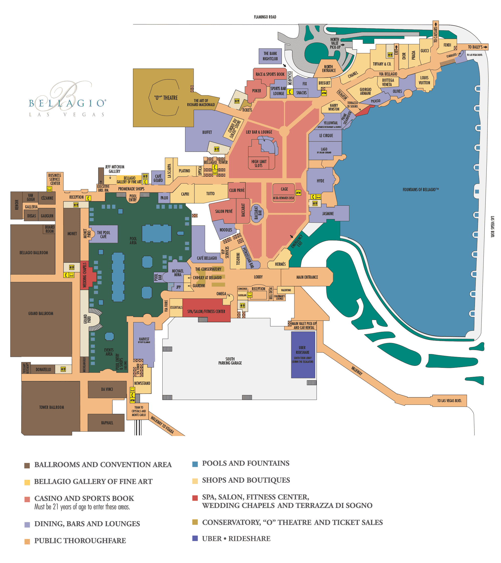 Bellagio Las Vegas Rooms, Maps, O Theater Seating Chart & Show Times